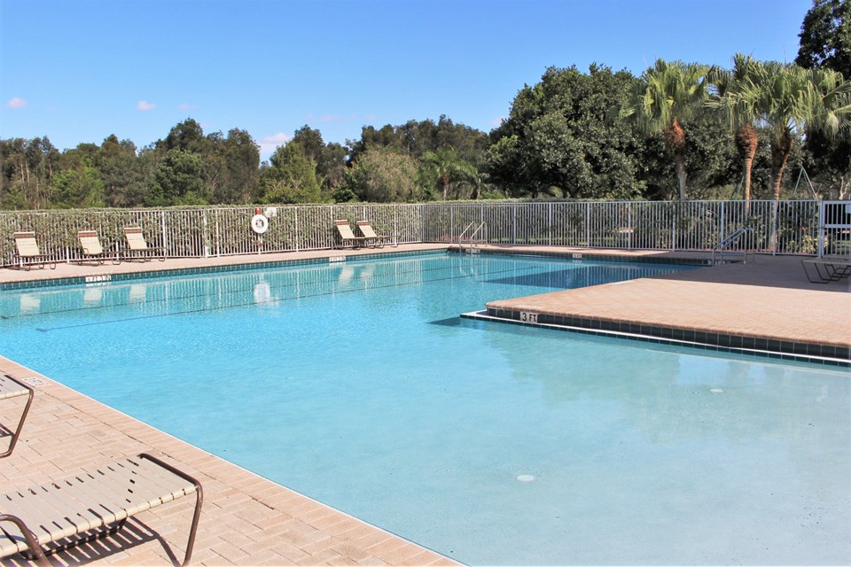 community pool no need to install a pool when your clubhouse has this massive sparkling pool for you to enjoy......